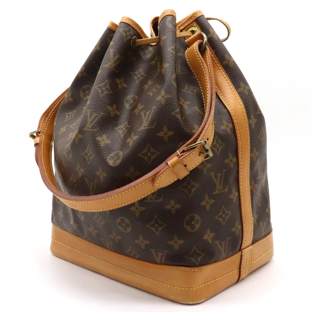 Louis Vuitton Drawstring Shoulder Monogram Bag Noe Hobo Brown